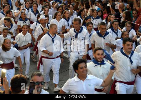 Palmi Reggio Calabria 25 aug 2024 - Varia di Palmi, sailor corporations Stock Photo