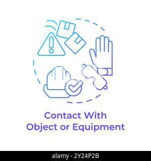 Protective work equipment blue gradient concept icon Stock Vector