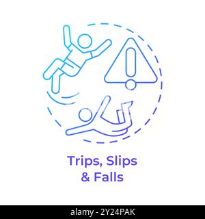 Work environment safety blue gradient concept icon Stock Vector