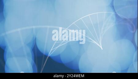 DNA strand and binary coding, scientific data processing Stock Photo