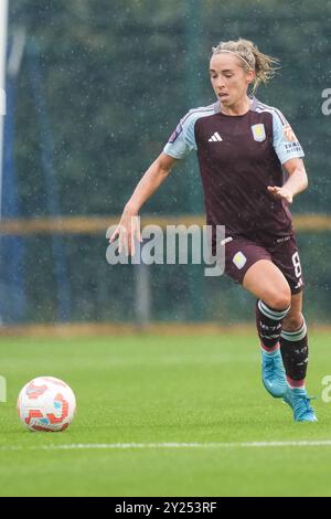 Everton FC v Aston Villa FC Pre season friendly. WALTON HALL PARK STADIUM, ENGLAND - September 8th 2024  during the Pre Season Friendly between Everton FC and Aston Villa FC at  Walton Hall Park Stadium on September 4th 2024 in Liverpool England. (Photo Alan Edwards) Stock Photo