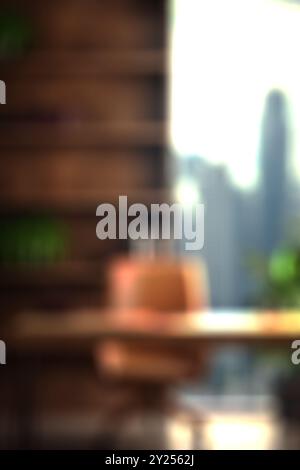 Artistic blur background of modern office interior design.Finance and economics office.Contemporary workspace for creative business. Stock Photo