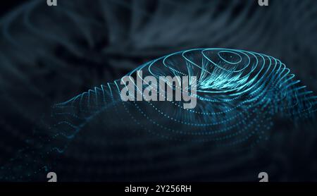 Wallpaper of tech concept pattern and big data structure.Net and source code.Abstract background of technology, science and cloud computer. Stock Photo