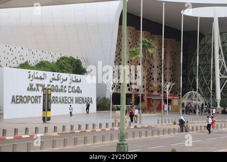 Marrakech International Airport in Morocco. Marrakech-Menara Airport. Marrakech, Morocco, North Africa. Credit: Photo by Hugo Martin/Alamy. Stock Photo