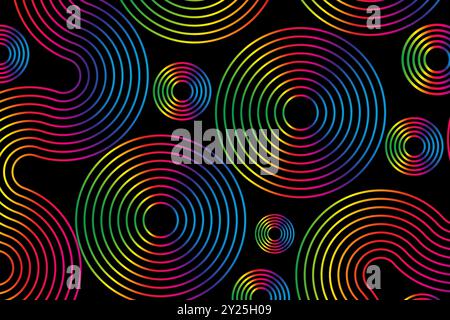 Sound waves equalizer spectrum abstract background, Radio frequency Circle audio waves. Vector illustration design elements Stock Vector