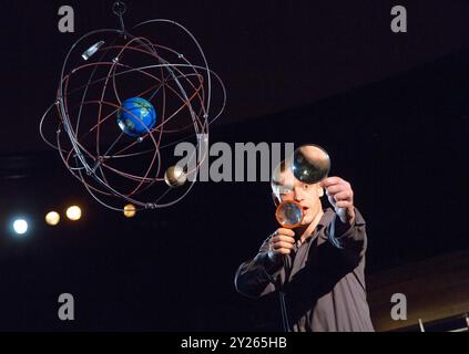 Billy Howle (Andrea) in LIFE OF GALILEO by Brecht at the Young, London SE1  16/05/2017  design: Lizzie Clachan lighting: Jon Clark director: Joe Wright Stock Photo