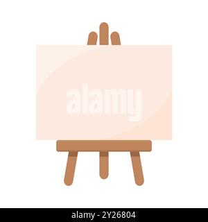 Easel stand for painting isolated on white background. Art supply for drawing. Artist equipment icon. Vector illustration Stock Vector