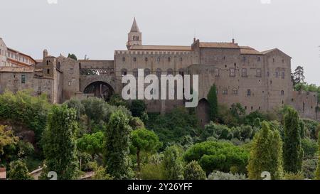 Palazzo dei Papi (Palace of the Popes) in the city of Viterbo, Lazio region, Italy. Sept 08, 2024. Stock Photo