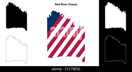 Red River County Texas Counties - Red River County Texas Outline Map Set 2y27bdg