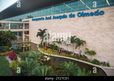 Beautiful garden of the Jose Joaquin de Olmedo International Airport, Guayaquil, Ecuador. Stock Photo