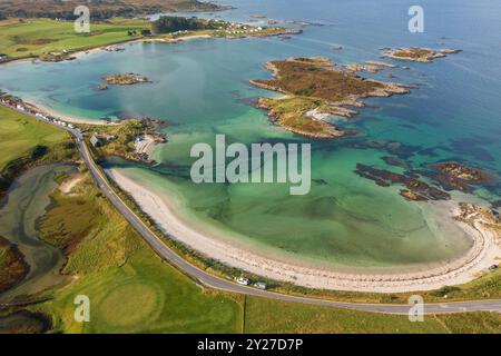 Traigh Beach and Arisaig Beach part of the Silver Sands of Morar, near Mallaig, Lochaber, Scotland. Stock Photo