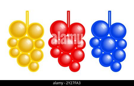 Abstract bunch of grapes illustration Stock Vector