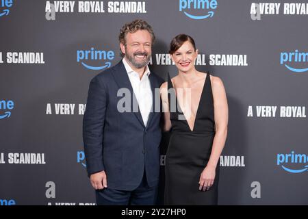 Michael Sheen and Ruth Wilson attending the UK special screening for Prime Video's A Very Royal Scandal, at Ham Yard Hotel, London. Picture date: Monday September 9, 2024. Stock Photo