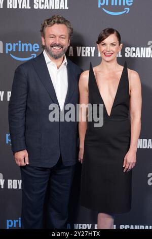 Michael Sheen and Ruth Wilson attending the UK special screening for Prime Video's A Very Royal Scandal, at Ham Yard Hotel, London. Picture date: Monday September 9, 2024. Stock Photo