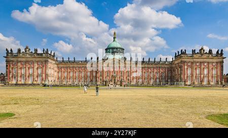 View of the New Palace or Neues Palais, Sanssouci park in Potsdam, Germany Stock Photo