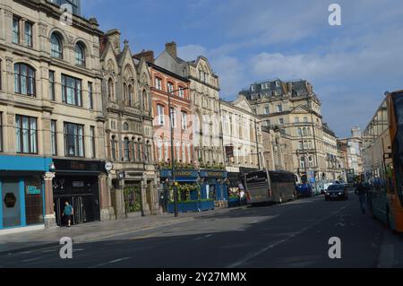 St Mary Street in Cardiff, Wales, United Kingdom. 18th July 2024. Stock Photo