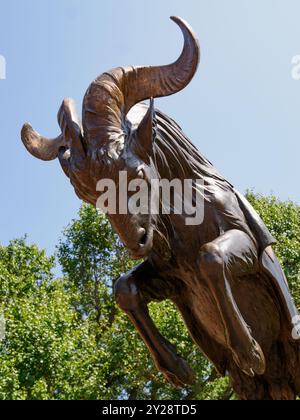 Navy Bill (Bill the Goat) sculpture, US Naval Academy, Annapolis, MD Stock Photo