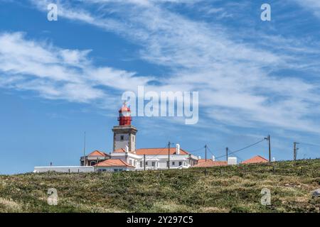 Cabo da Roca, lighthouse and viewing point, located in a national park, overlooking the ocean, Portugal, Europe Stock Photo