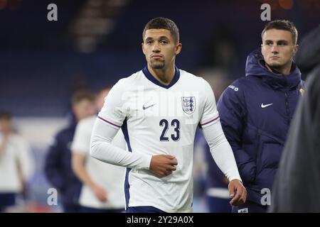 Luton, UK. 09th Sep, 2024. Luton, England, September 9th 2024: Nathan Wood (23 England) during the friendly game between England U21 and Austria U21 at Kenilworth Road in Luton, England (Alexander Canillas/SPP) Credit: SPP Sport Press Photo. /Alamy Live News Stock Photo