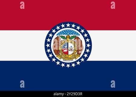 Missouri State Flag background illustration Stock Photo