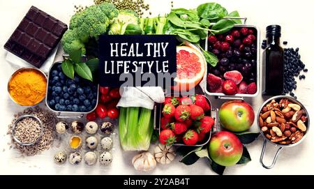 Vegan health and super food with a large collection of foods. High in ...