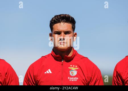 Alcochete, Portugal. 20th Aug, 2024. Goncalo Oliveira (SL Benfica) seen during the Liga Revelacao game between teams of Sporting CP and SL Benfica at Estadio Aurelio Pereira. Sporting u23 vs SL Benfica u23; final score 1:0 Credit: SOPA Images Limited/Alamy Live News Stock Photo