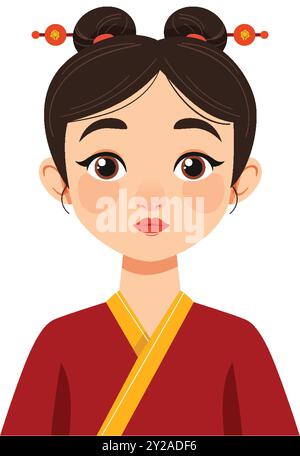 Illustration of a girl in traditional attire Stock Vector Image & Art ...