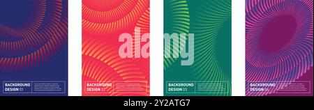 Modern abstract set of backgrounds. Vector design elements for web, flyer, poster, stationery, apps. Stock Vector