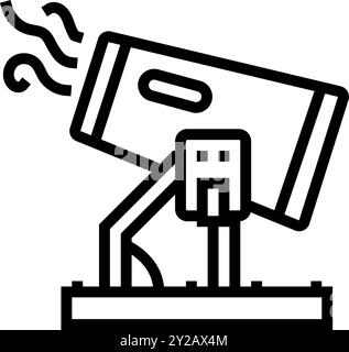 dust control mining line icon vector illustration Stock Vector Image ...