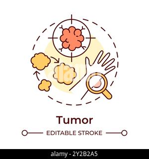 Tumor multi color concept icon Stock Vector