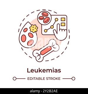 Leukemia multi color concept icon Stock Vector