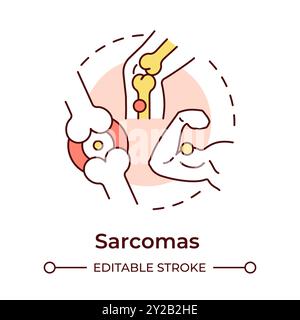 Sarcoma multi color concept icon Stock Vector