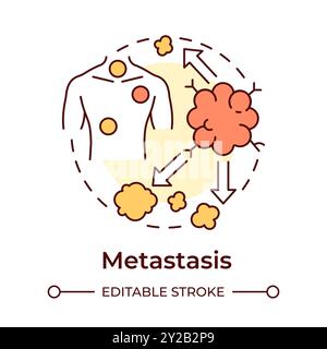 Metastasis multi color concept icon Stock Vector