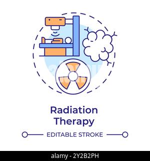 Radiation therapy multi color concept icon Stock Vector