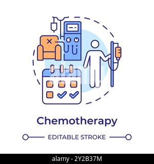 Chemotherapy multi color concept icon Stock Vector