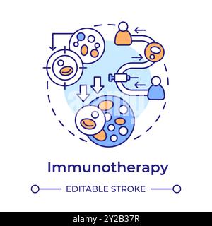 Immunotherapy multi color concept icon Stock Vector
