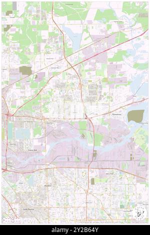 Cloverleaf, Harris County, US, United States, Texas, N 29 46' 41'', S 95 10' 18'', map, Cartascapes Map published in 2024. Explore Cartascapes, a map revealing Earth's diverse landscapes, cultures, and ecosystems. Journey through time and space, discovering the interconnectedness of our planet's past, present, and future. Stock Photo