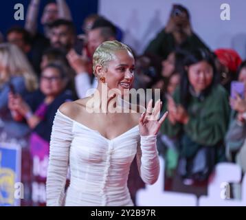 Toronto, Canada. 10th Sep, 2024. Nathalie Emmanuel on the red carpet at the Toronto International Film Festival for the film MEGALOPOLIS Gala Presentation at the Roy Thomson Hall Theatre 9 Sept 2024 Credit: Sharon Dobson/Alamy Live News Stock Photo