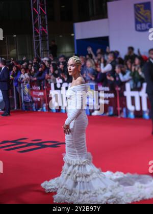 Toronto, Canada. 10th Sep, 2024. Nathalie Emmanuel on the red carpet at the Toronto International Film Festival for the film MEGALOPOLIS Gala Presentation at the Roy Thomson Hall Theatre 9 Sept 2024 Credit: Sharon Dobson/Alamy Live News Stock Photo