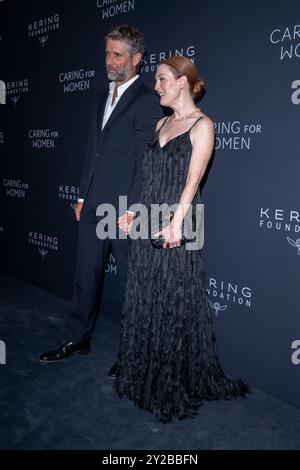 New York, United States. 09th Sep, 2024. NEW YORK, NEW YORK - SEPTEMBER 09: (L-R) Bart Freundlich and Julianne Moore attend the Kering's 3rd Annual Caring for Women Dinner at The Pool on September 09, 2024 in New York City. Credit: Ron Adar/Alamy Live News Stock Photo