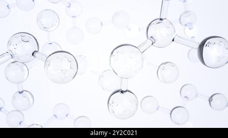 Molecules. Molecular Structure. Scientific background. 3d illustration. Stock Photo