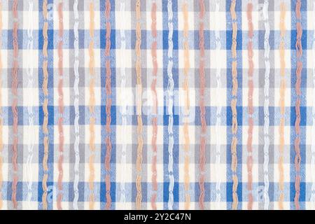 Closeup thai silk fabric pattern texture as a background. Stock Photo