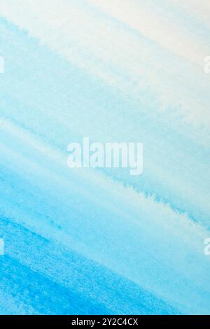 Blue watercolor background. Abstract hand painted stand backdrop. Stock Photo