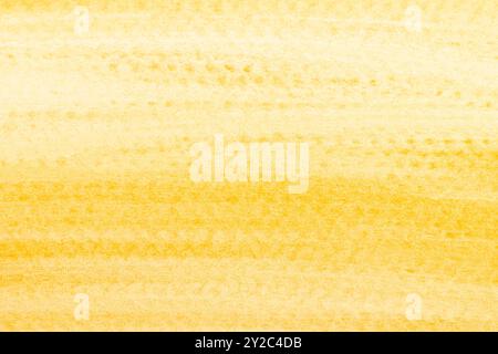 yellow watercolors on textured paper Stock Photo