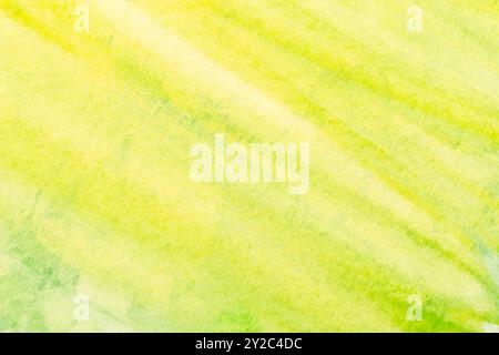 Green and yellow abstract watercolor texture as background. Stock Photo