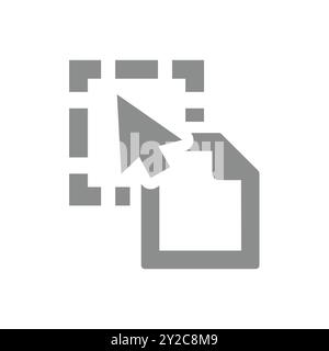 Drag and drop, upload file vector icon. Uploading data symbol. Stock Vector