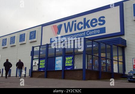 Undated file photo of a Wickes Home Improvement Centre. DIY chain Wickes has seen half-year profits dive by a quarter amid a tough home improvement market. The retailer saw underlying pre-tax profits slump 24.8% to £23.4 million in the six months to June 29 as like-for-like sales of larger design and installation ranges tumbled 18.3%. Issue date: Tuesday September 10, 2024. Stock Photo