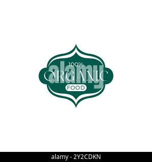 100 percent fresh healthy organic vegan food bio on green leaf labels ...