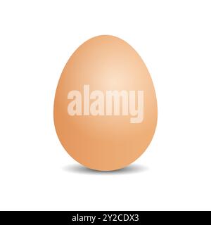 Simple Chicken egg  isolated on white background Stock Vector