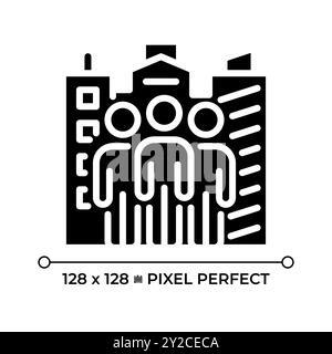 Citizens pixel perfect black glyph icon Stock Vector